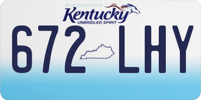 KY license plate 672LHY