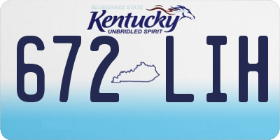 KY license plate 672LIH