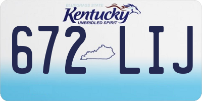 KY license plate 672LIJ