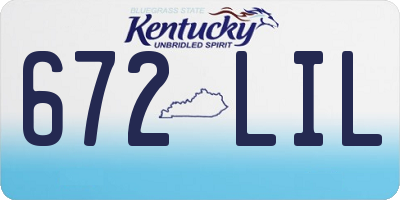 KY license plate 672LIL