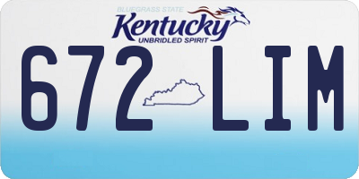 KY license plate 672LIM
