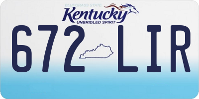 KY license plate 672LIR
