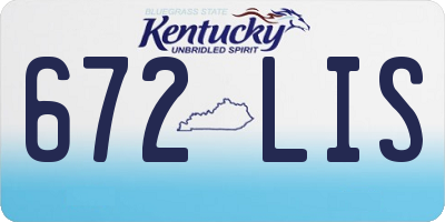 KY license plate 672LIS