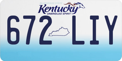KY license plate 672LIY