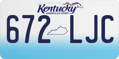 KY license plate 672LJC