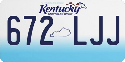 KY license plate 672LJJ