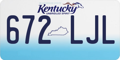 KY license plate 672LJL