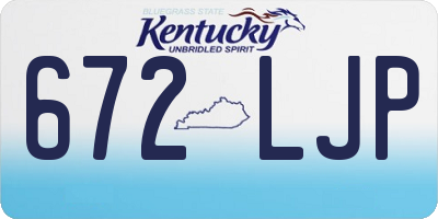 KY license plate 672LJP