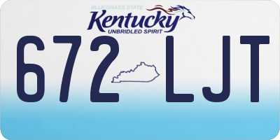 KY license plate 672LJT