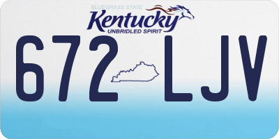 KY license plate 672LJV