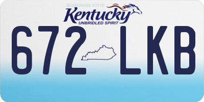 KY license plate 672LKB