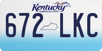 KY license plate 672LKC