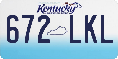 KY license plate 672LKL