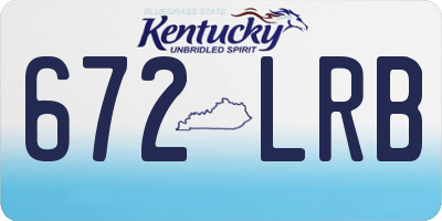 KY license plate 672LRB