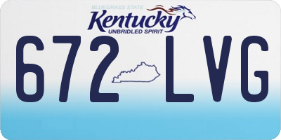 KY license plate 672LVG