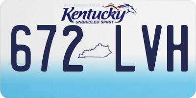 KY license plate 672LVH