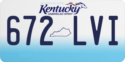 KY license plate 672LVI