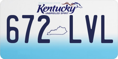 KY license plate 672LVL