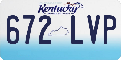 KY license plate 672LVP