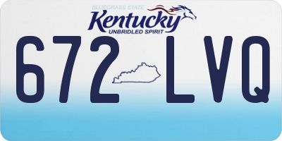 KY license plate 672LVQ