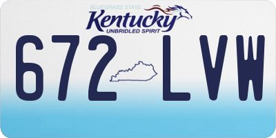 KY license plate 672LVW