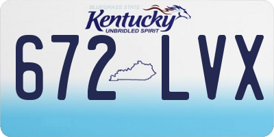 KY license plate 672LVX