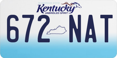 KY license plate 672NAT