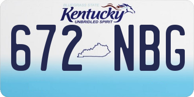 KY license plate 672NBG