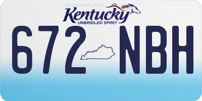 KY license plate 672NBH