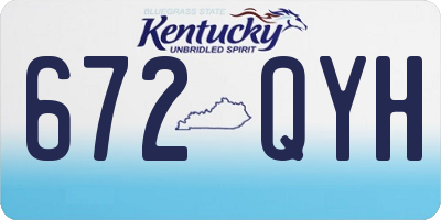 KY license plate 672QYH