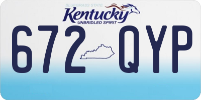 KY license plate 672QYP