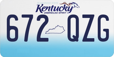 KY license plate 672QZG