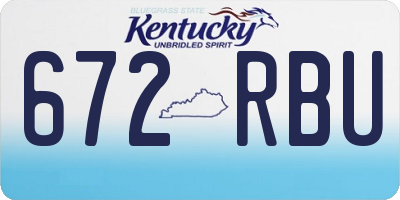 KY license plate 672RBU