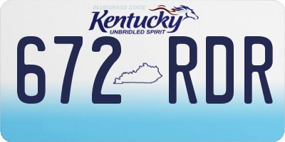KY license plate 672RDR