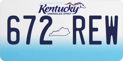 KY license plate 672REW