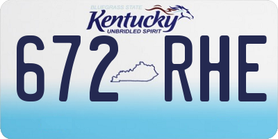 KY license plate 672RHE