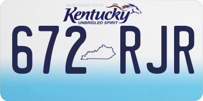 KY license plate 672RJR