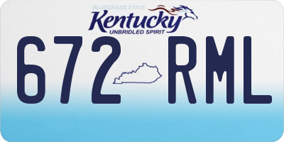 KY license plate 672RML