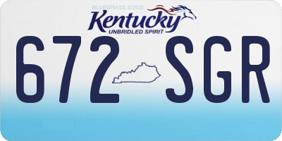 KY license plate 672SGR