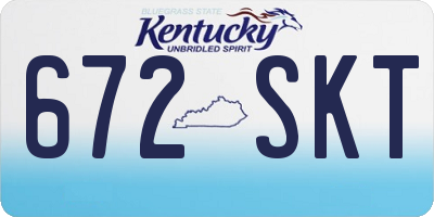 KY license plate 672SKT