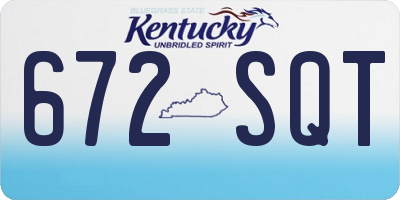 KY license plate 672SQT