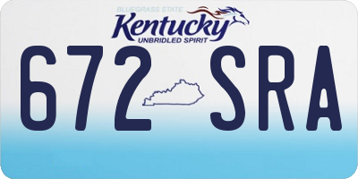 KY license plate 672SRA