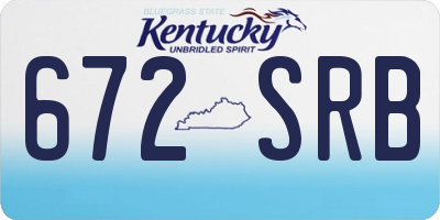 KY license plate 672SRB