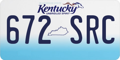 KY license plate 672SRC