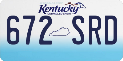 KY license plate 672SRD