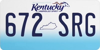 KY license plate 672SRG