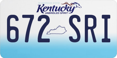 KY license plate 672SRI
