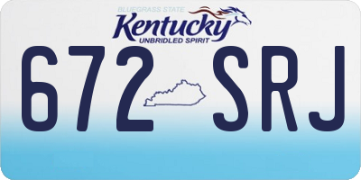 KY license plate 672SRJ