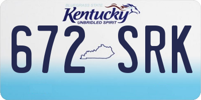 KY license plate 672SRK