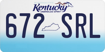 KY license plate 672SRL